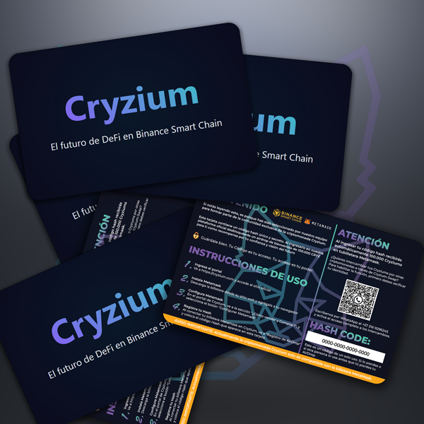 Hash Card Cryzium – Tarjeta de Regalo para Airdrop Exclusivo